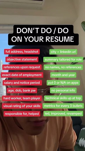 507K views · 906 reactions | The DEFINITIVE do and don’t do list for your resume! #career #Resume #cvtips #hiring #jobsearch | Workhap | Facebook