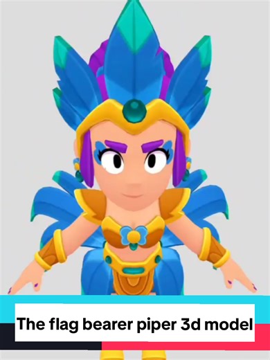 Exploring the Flag Bearer Piper 3D Model