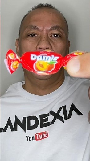 👂ASMR DAMLA SOFT CANDY WITH FRUIT FILLING FROM TURKEY PEACH FLAVOR👂#shorts