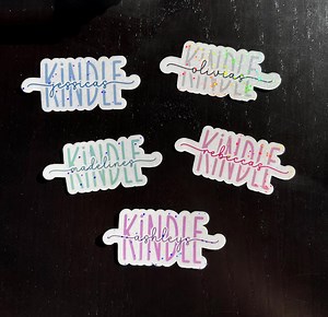 Custom Name Kindle Sticker, Personalized Holographic Sticker, Book Lover Sticker, for Readers, Unique Booktok Gift, Custom Reader Decal - Etsy