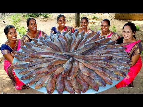 LIZARD FISH CURRY & FRIED RECIPE | Kizhanga Meen Fry & Curry in Village Style Cooking | VB