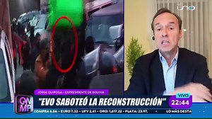 Jorge Quiroga, Expresidente de Bolivia: "Realmente, Arce y su Gobierno son muy tontos porque le están lavándole la cara a Evo Morales, señor que todos los domingos lo cuestiona, le pisotea su gestión y al mismo tiempo esta haciendo una guerra contra Santa Cruz". #QueNoMePierda #QNMP | Que No Me Pierda