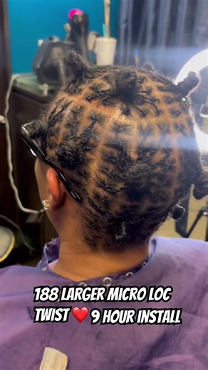 Large micro loc twist #installation #microlocs #microlocstyles