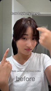 how i get my bangs to look great EVERYTIME #bangs #hairstyling #frontbangs #hair #hairtutorial | sallykim7