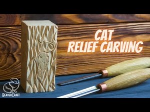 Wood Carving Project - Hand Carved Cat