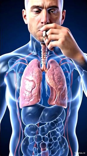 What Smoking Does Inside Your Body 😳 | Smoking Cigarette 3D Animation #viralvideo