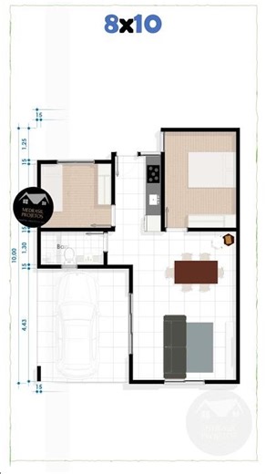 PLANTA BAIXA DE CASA 8 x 10