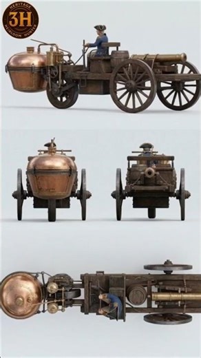 The WORLD'S FIRST Car! 🤯 1769 Cugnot Steam Wagon #classiccars #automobile #thecarscollective