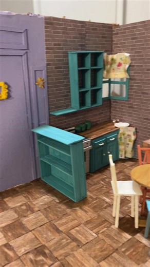 Painted the curtains today! 🥰 #dollhouse #diyhomedecor #dollhousedecor #miniature #dollhouseminiatures