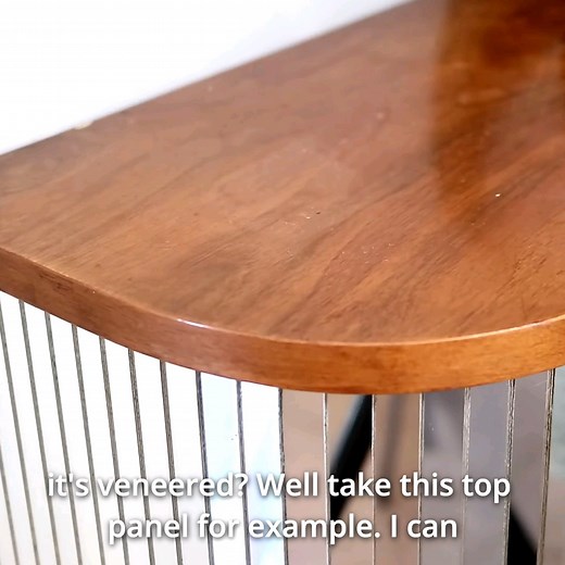 VENEER OR SOLID WOOD? Here's how to identify which is which, and I'll also show how to fake a solid wood look. #veneer #furniture #solidwood #timber #wood #hardwood #woodworking | Rag 'n' Bone Brown