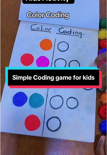 ‏Simple Color coding activity for kids #kidsactivity #colorcoding