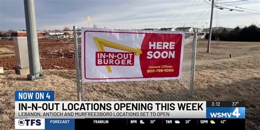 In-N-Out locations opening this week