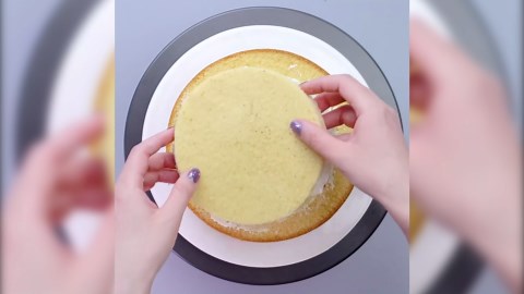 Floating sprinkle layer celebration cake