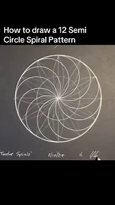 6.9K views · 74 reactions | How to draw a 12 Semi Circle Spiral Pattern #natureofflowers #artwork #art #geometry #asmr #howtodraw #circles | Natureofflowers | Facebook