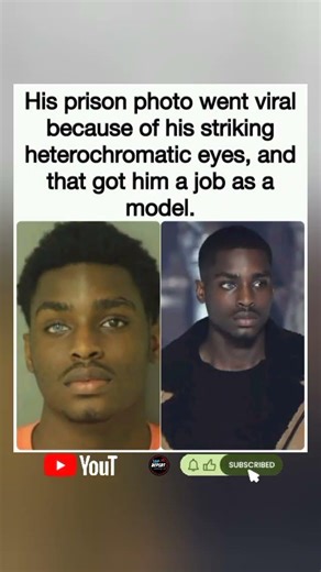 📸Man's mugshot went viral because of his striking heterochromatic eyes—now he's a model.#fyp #shorts