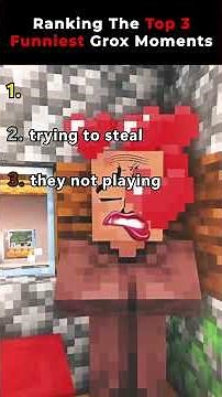 Top 3 Funniest Grox manhunt Moments #minecraft #ranking #funny #meme