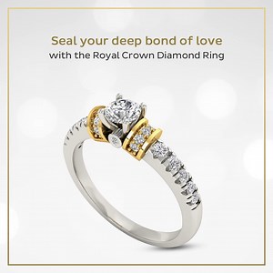 The Royal Crown Diamond Ring from Pure Gold with a brilliant center stone surrounded by diamonds exudes impeccable beauty and timeless sophistication. https://bit.ly/RoyalCrownDiamondRing | Pure Gold Jewellers