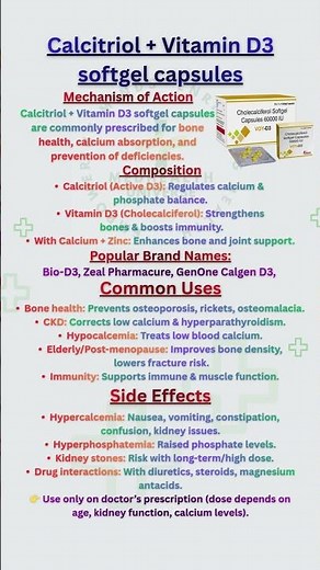Calcitriol + Vitamin D3: Benefits, Risks & Safe Use Explained #VitaminD3 #Calcitriol#USAMedical