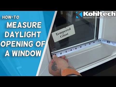 How to Measure the Daylight Opening of a Window