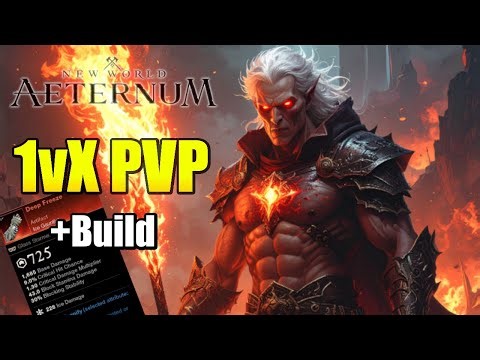 New World PVP - Mage Fire Staff Ice Gauntlet Gameplay + Build