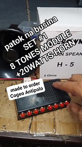 1.2M views · 5.8K reactions | patok na busina SET #1 8 TONES MODULE +20WATTS HORN 12-24V MADE TO ORDER Cogeo Antipolo Pm for more details #patoknabusina #MrElectronics #katrompa #Solid @topfans | MR. Electronics | Facebook