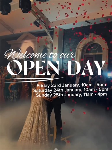 You are invited to our Open Day! View our packages, decor and many more... From Friday 23rd January 2026 to Sunday 25th January 2026, we are opening our doors to all new and existing prospects🤗 We can't wait to see you Call us on 01902 454550 or just walk in! #GrandStationwolverhampton #traditionalweddinginspo #fyp #africanweddinguk #asainweddings #venueopenday