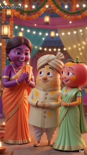 👉 Aalu 🥔 Ki Shaadi 🍅 Tamatar Se | Haldi,#shortvideo #aalu #tamatar #trending #ai #3d
