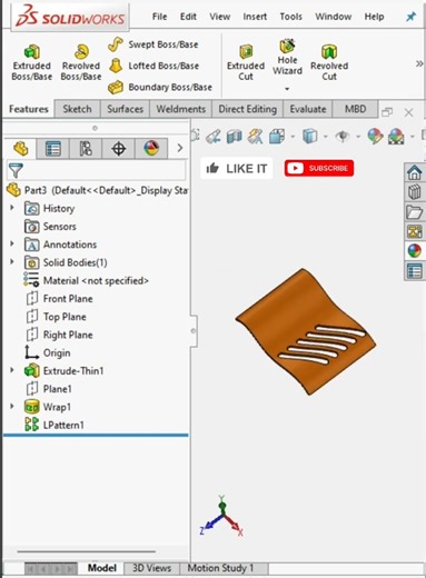 How to do wrap solidworks