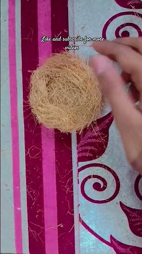 How to make a bird nest with coconut shell 🌷🕊️