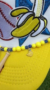 Baseball is Bananas Yellow Trucker Hat: 3D Laces & Optional Charm Chain - Etsy