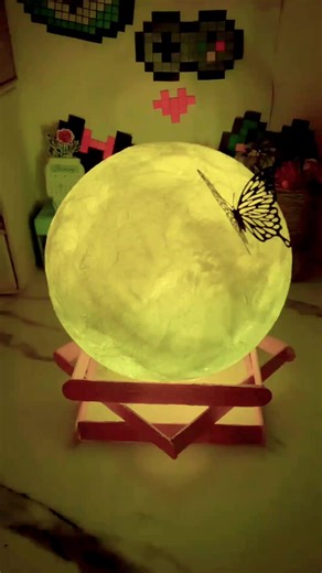 DIY Moon Lamp with Butterfly Vibes