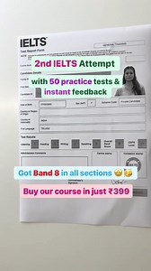 97K views · 88 reactions |  Supercharge Your IELTS Prep with LeapScholar! Get 30+ Mock Tests, Live Evaluations, IELTS Prep Videos & more at just ₹399! ✅ Master all 4 IELTS Modules ✅ 1-on-1 live Speaking feedback & evals from IELTS trainer ✅ Computer-based Writing evaluations & trainer feedback ✅ IELTS Prep videos, question bank and more Buy Now at ₹ 399 | Leap Scholar | Facebook