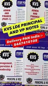KVS LDE Principal and Vice Principal Notes by Courier Delivery :- 8447410108 #kvs #principal