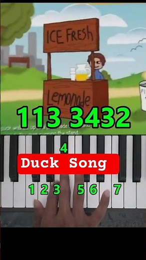 How to Play The Duck Song Easy Piano Tutorial #shorts #viral #piano #tutorial