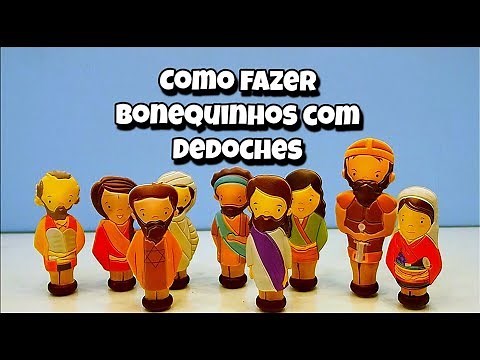 Como Fazer Bonequinhos de Dedoches - Tutorial Personagens Bíblicos - DIY