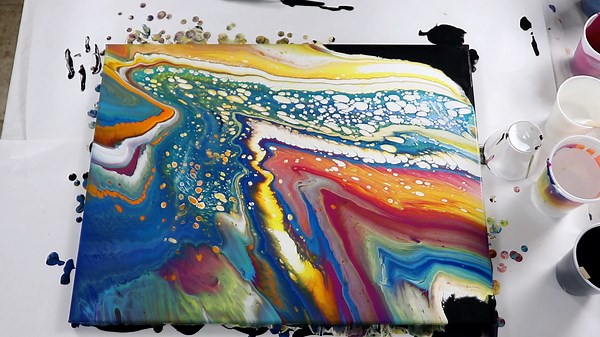 Waterfall Pour With 3-Hole Cup | Amanda’s Unique Acrylic Pouring Technique
