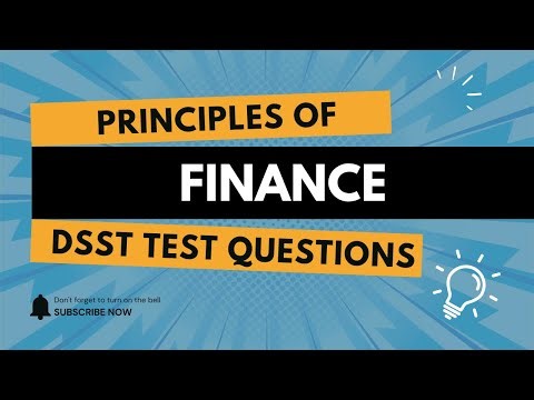 Principles of Finance DANTES DSST Test Practice Questions