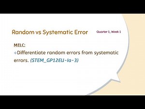 Random Error VS Systematic Error | Q1W1 General Physics 1 DEPED MELC-Based | Miss Ai Tutorials