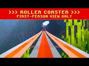 Minecraft Roller Coaster No. 7🚂. (First Person View) MInecart. Splinecart Mod 🎢