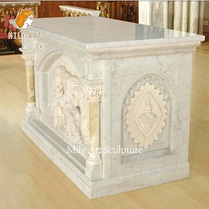 [Hot Item] Church Decoration Customized Catholic Religious Stone Marble Altar Table