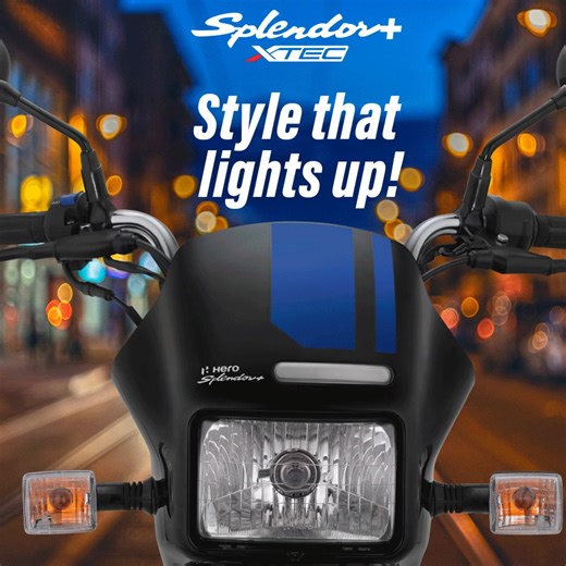 Equipped with powerful LED High-Intensity Position Lamp, the #SplendorXTEC lights up the darkest roads. #HeroSplendorXTEC #HeroMotoCorp #Splendor #Bikes #BikeRide #Motorcycle #Wednesday | Hero MotoCorp