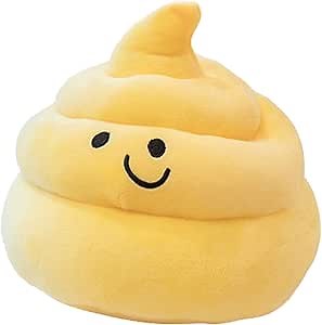 Lovely Plush Simulation Poop, Spoof Gifts, 3D Funny Decoration Pillow (10in, Yellow)