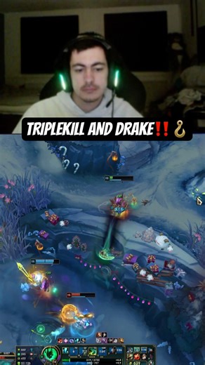 Thresh triple kill + Drake 😈🪝#thresh #leagueoflegends #league