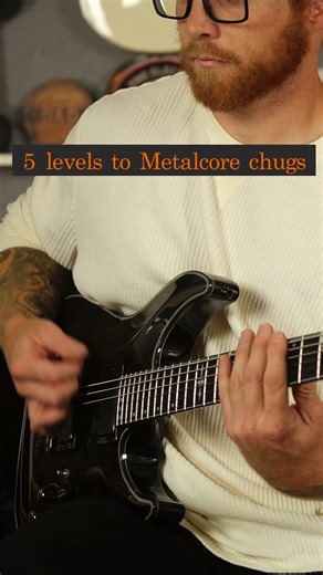 Adam Schwartz on Instagram: "5 Levels to Metalcore Chugs - Follow Along! #metalcore #guitarlesson #metalguitar"