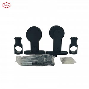 [Hot Item] Matt Black Sliding Bathroom Door System Interior Barn Door Roller