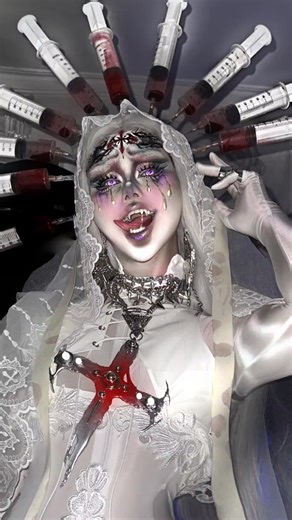 好大的膽子，給媽咪扎針 #亞文化 #瘋批 #視覺系 #獵奇 #圣母 | BGModel黄梦园