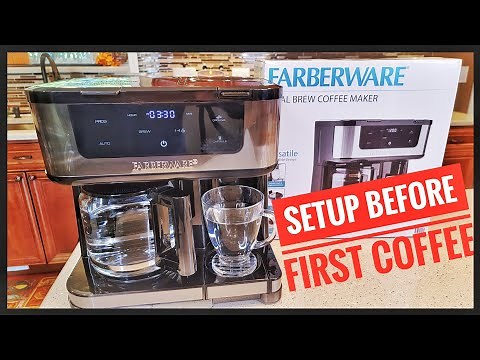 SETUP BEFORE FIRST USE FarberWare Dual Brew Coffee Maker K Cup pod Machine Rinse Before First Coffee
