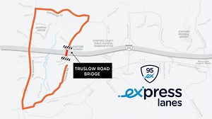 The Truslow Road Bridge closes for rebuild in late Jan. Weather permitting, demolition will occur between 9pm – 6am, during Jan. and Feb. Demolition is scheduled at night due to the lane closures and complete traffic stops required on I-95 for this work. | VA Express Lanes