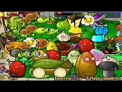 Plants Vs Zombies | Gameplay Survival day | PvZ mod menu Episode 006