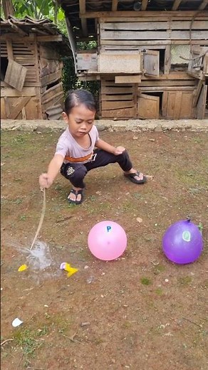 A yellow balloon burst #trendingshorts